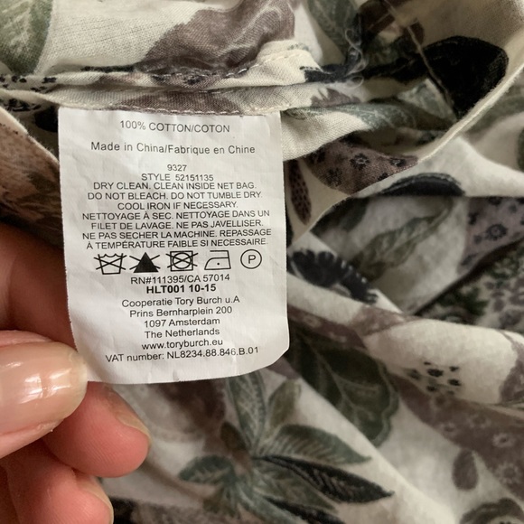 Tory Burch Embellished Botanical Print Tunic - Picture 15 of 16